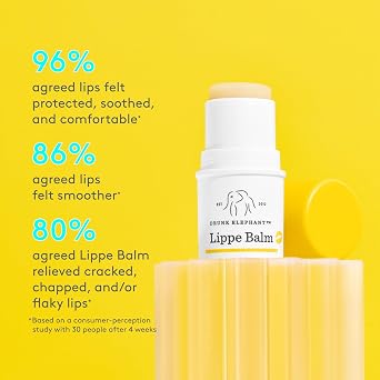 Drunk Elephant Lippe Balm - 3.7 g/.13 oz - Nourishing Lip Balm - Clean Clinical Skincare - Cruelty-Free - Dermatologist-Tested - Free of Essential Oils, Silicones, and Fragrance