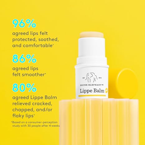 Drunk Elephant Lippe Balm - 3.7 g/.13 oz - Nourishing Lip Balm - Clean Clinical Skincare - Cruelty-Free - Dermatologist-Tested - Free of Essential Oils, Silicones, and Fragrance