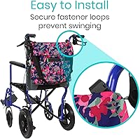 Vista 17 de Bolsa para silla de ruedas, Floral púrpura