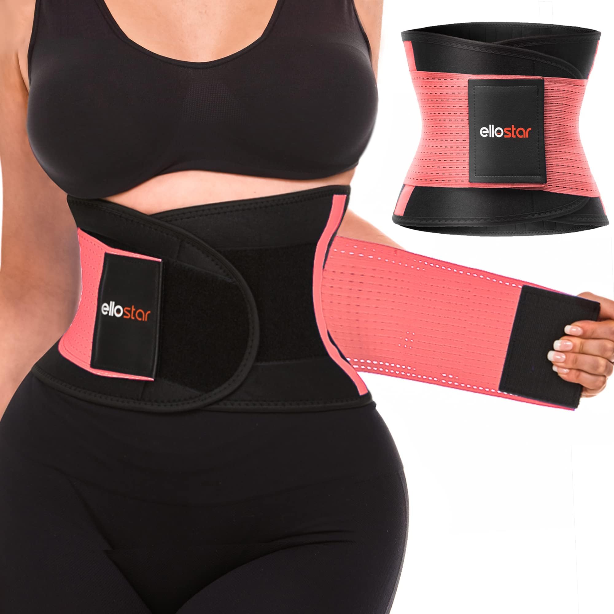 ellostar Women's Waist Trainer: Sweat Band for Belly Fat, Tummy Control, Back Support, Workout Shapewear, Weight Loss Aid