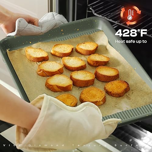 Miniatura 7 de Juego de 12 piezas para hornear antiadherente, juegos de utensilios para hornear no tóxicos con bandeja para hornear, molde para tartas, molde