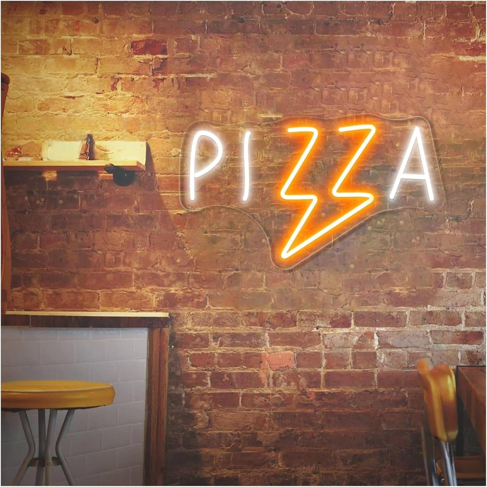 Zynther Neon lamp Illuminated Sign for Restaurant for Pizza Wall Decoration for Bar Store 40cm(A)