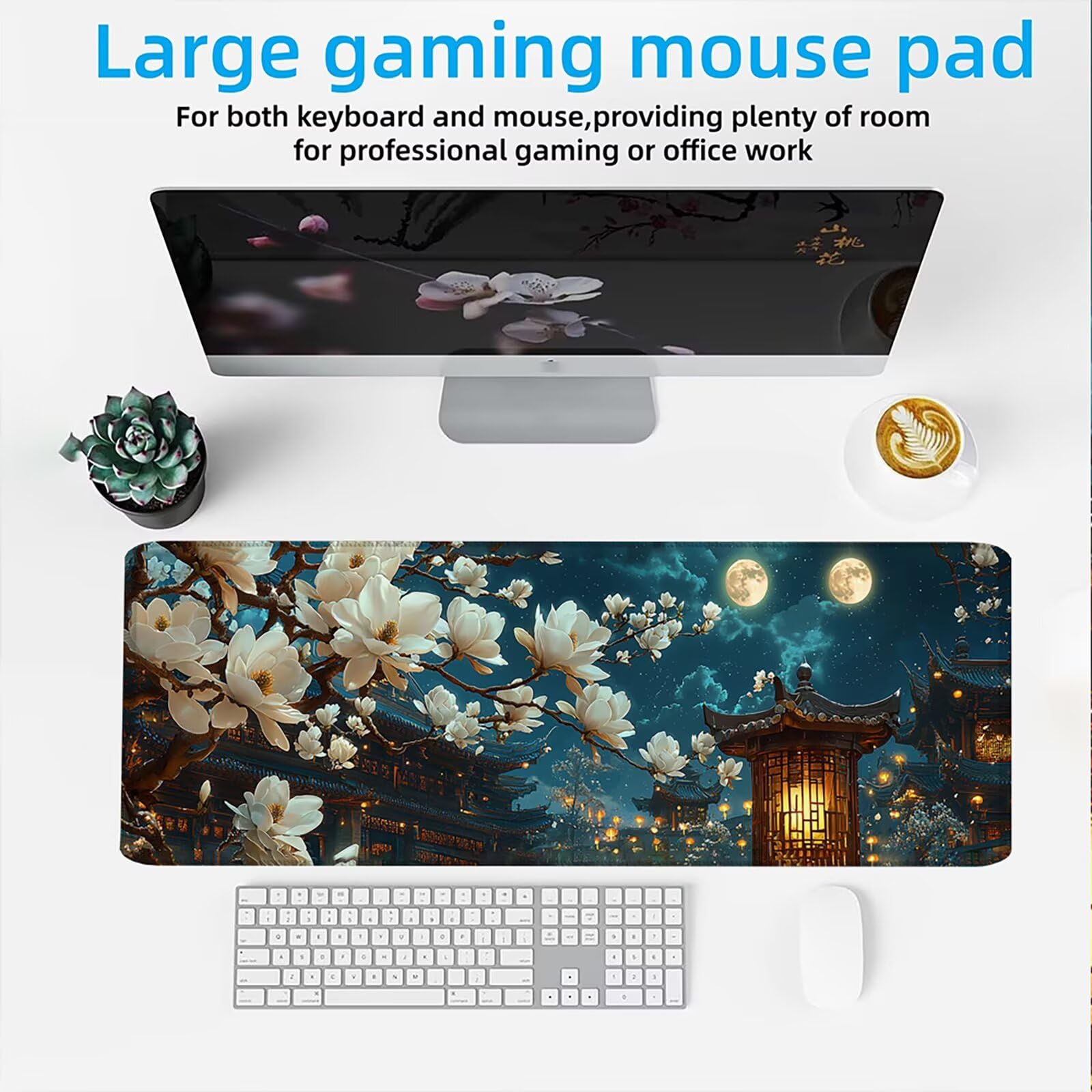 Podkładka pod mysz 1200x600mm Podkładka pod mysz dla graczy, podkładka pod mysz na biurko ultra cienka antypoślizgowa gumowa podstawa zmywalna prędkość ulepszona precyzja komputer, praca - krajobraz