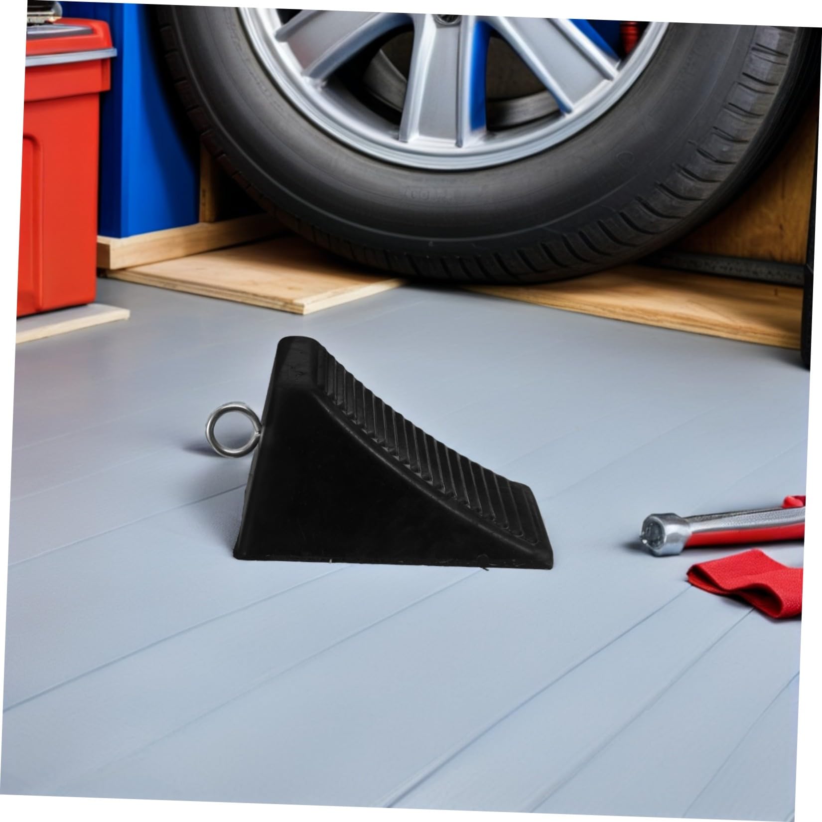 Abaodam 2 Calzos De Goma Para Neumáticos Bloques De Rueda Para Coches Bloques De Aparcamiento Topes De Rueda Topes De Aparcamiento Resistentes