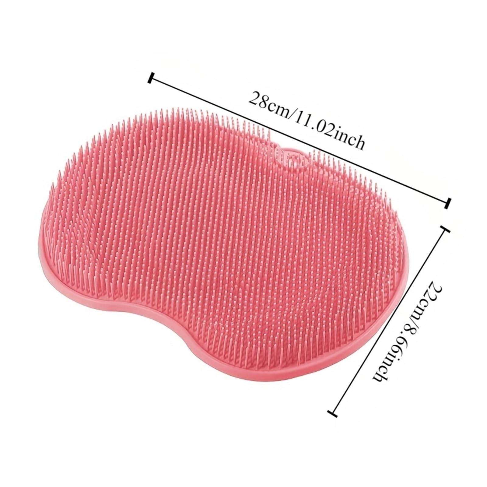 Cepillo de baño de silicona exfoliante con copa de succión (rosa)