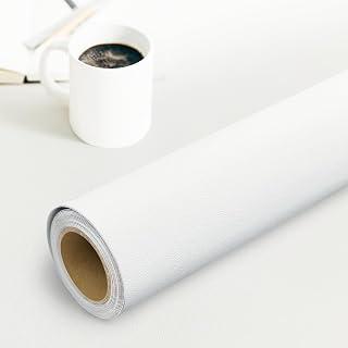 White Peel and Stick Paper 12 Inch x 118 Inch Decorative Self-Adhesive Film for Furniture Surfaces, Easy to Apply Wall Coverings Shelf Home Decorative Liner Table and Door Reform