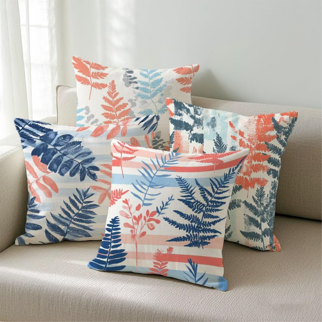 Housse de coussin 60x60cm pour salon et chambre ambiance d'été