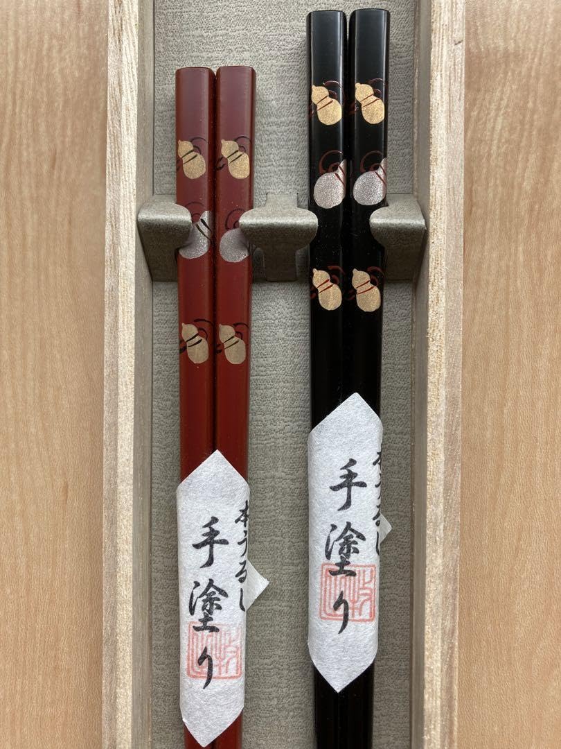 Amazon.co.jp: 銀座夏野 越前塗り 夫婦箸(桐箱入り) : ホーム＆キッチン