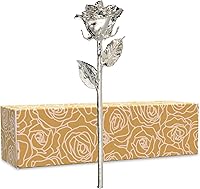 Vista 8 de Fantasy Rose Rosa bañada en oro de 24 quilates, única y eterna, sumergida a mano en oro de 24 quilates, de 11 a 12 pulgadas