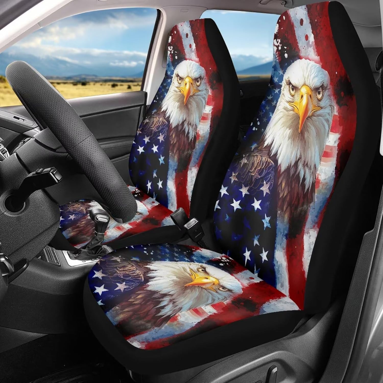 Bald Eagle American Flag