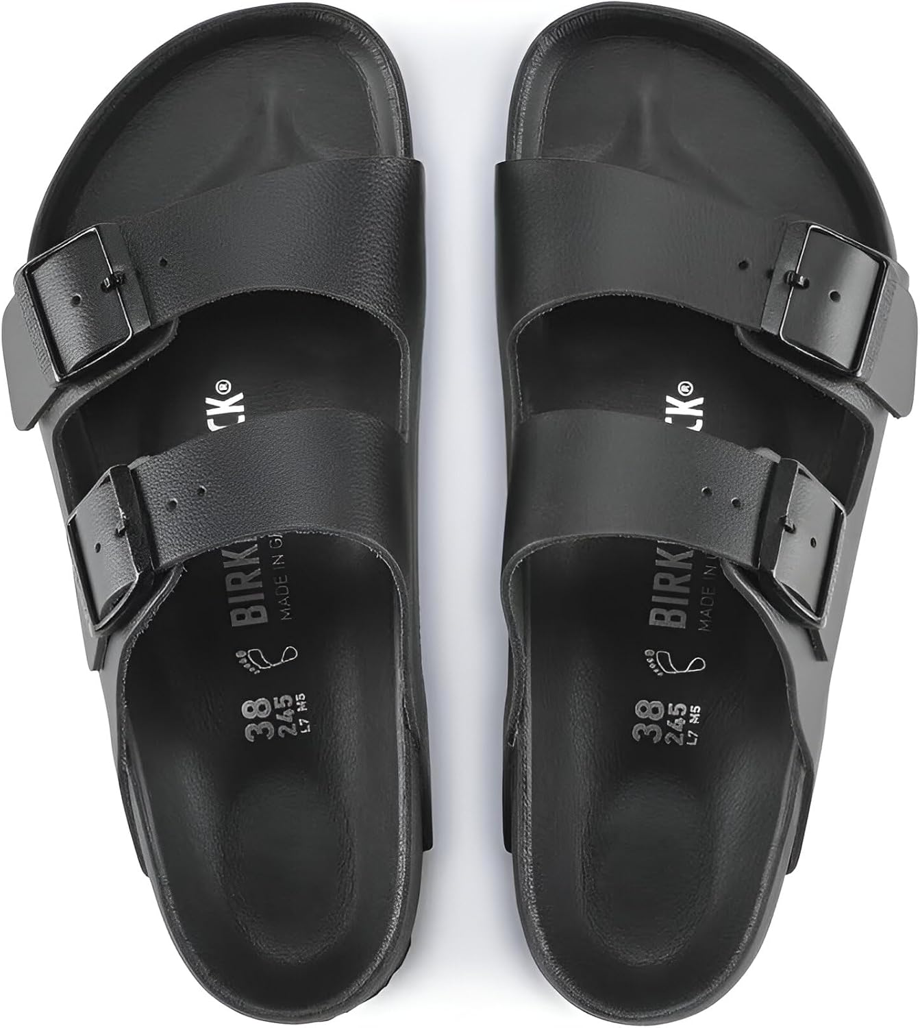 Birkenstock Women's Arizona Exquisite Sandals, Black, 8-8.5 Narrow US