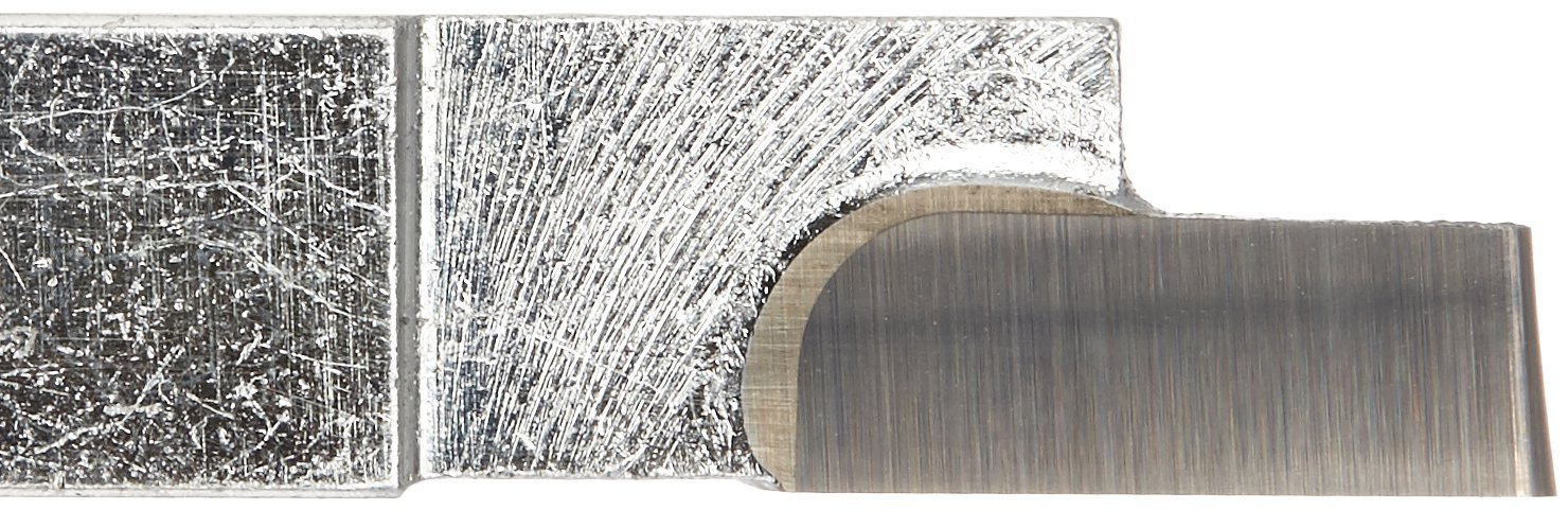 Micro 100 GS-060F Grooving Tool - GS Style - Brazed, .030" Radius, .060" Width, .210" Proj, 3/8" Square Shank, 3" OAL, Uncoated
