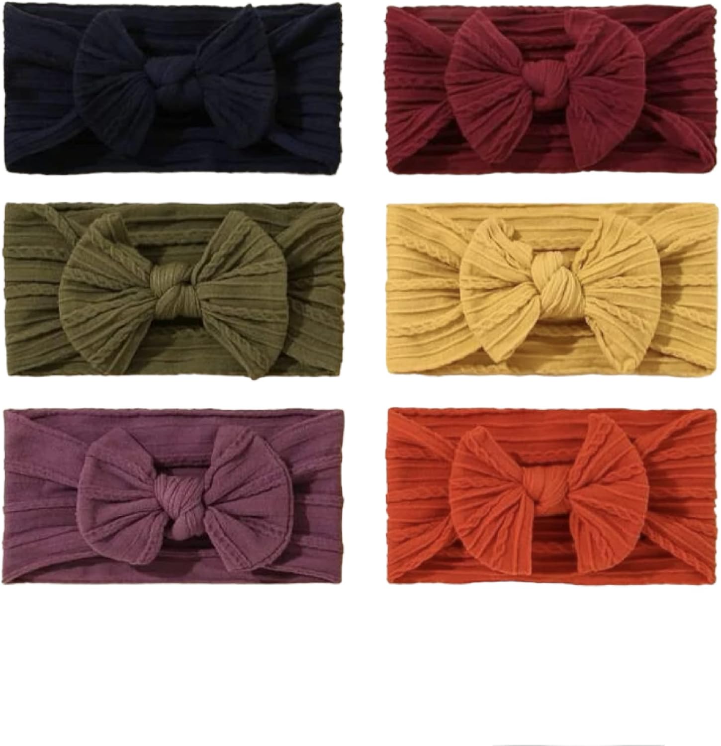 ROYAL ICON Baby Headbands for Baby Girls, Luxuriously Soft Comfortable Baby Bows Headbands