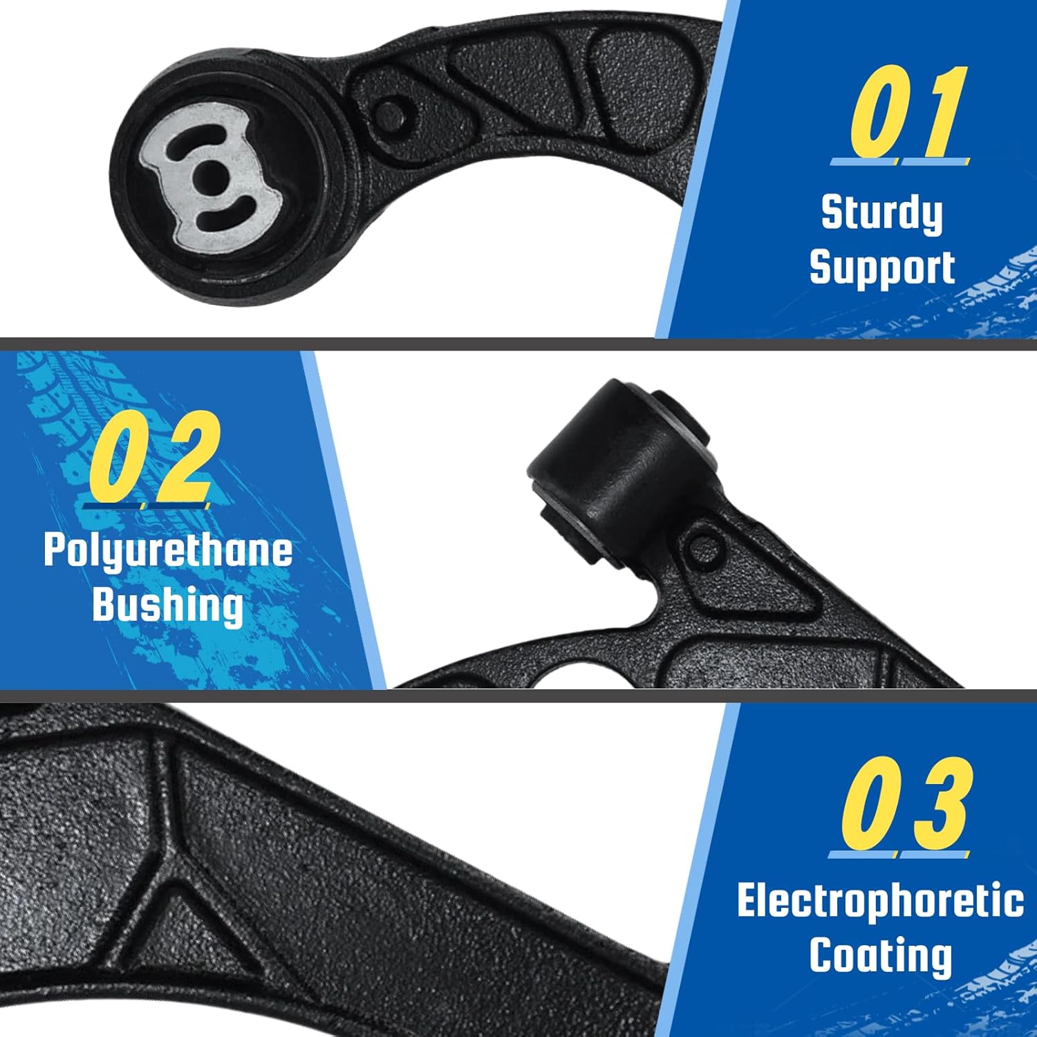 2PCS MS251201 MS251202 Front Lower Control Arm w/Ball Joint Assembly Driver Passenger Side Fit for Chrysler 2015 2016 2017 200, Compatible with Dodge 2013 2014 2015 2016 Dart