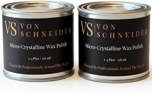 Miniatura 6 de Von Schneider Micro-cristalino pulidor de cera, 118ml – Cera protectora multisuperficie para madera, metal, piedra y cuero – Pule, preserva