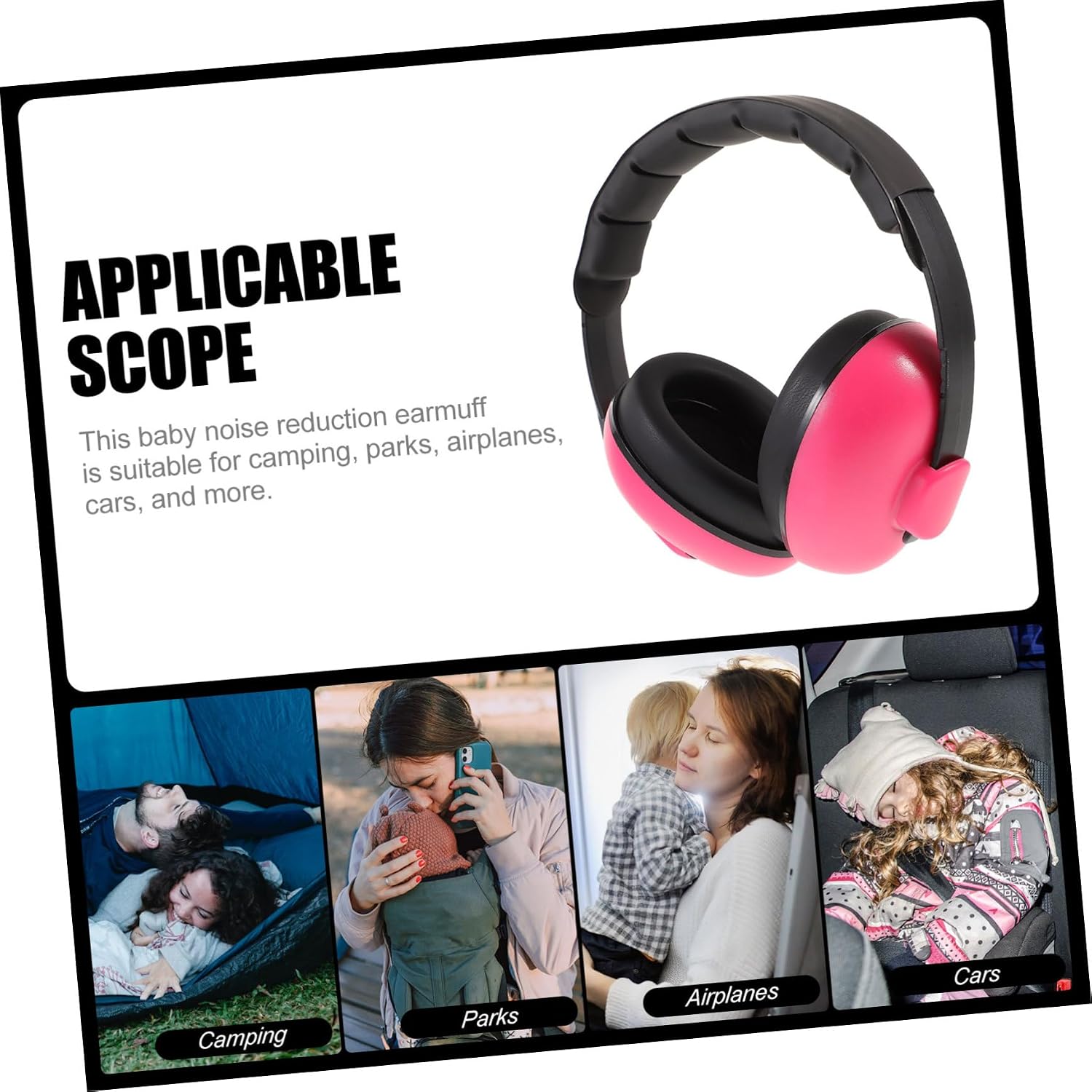 BESPORTBLE Noise Cancelling Ear Protection Earmuffs for Newborns and Comfortable Hearing Safety Travel and Sensory Sensitivity Random Color