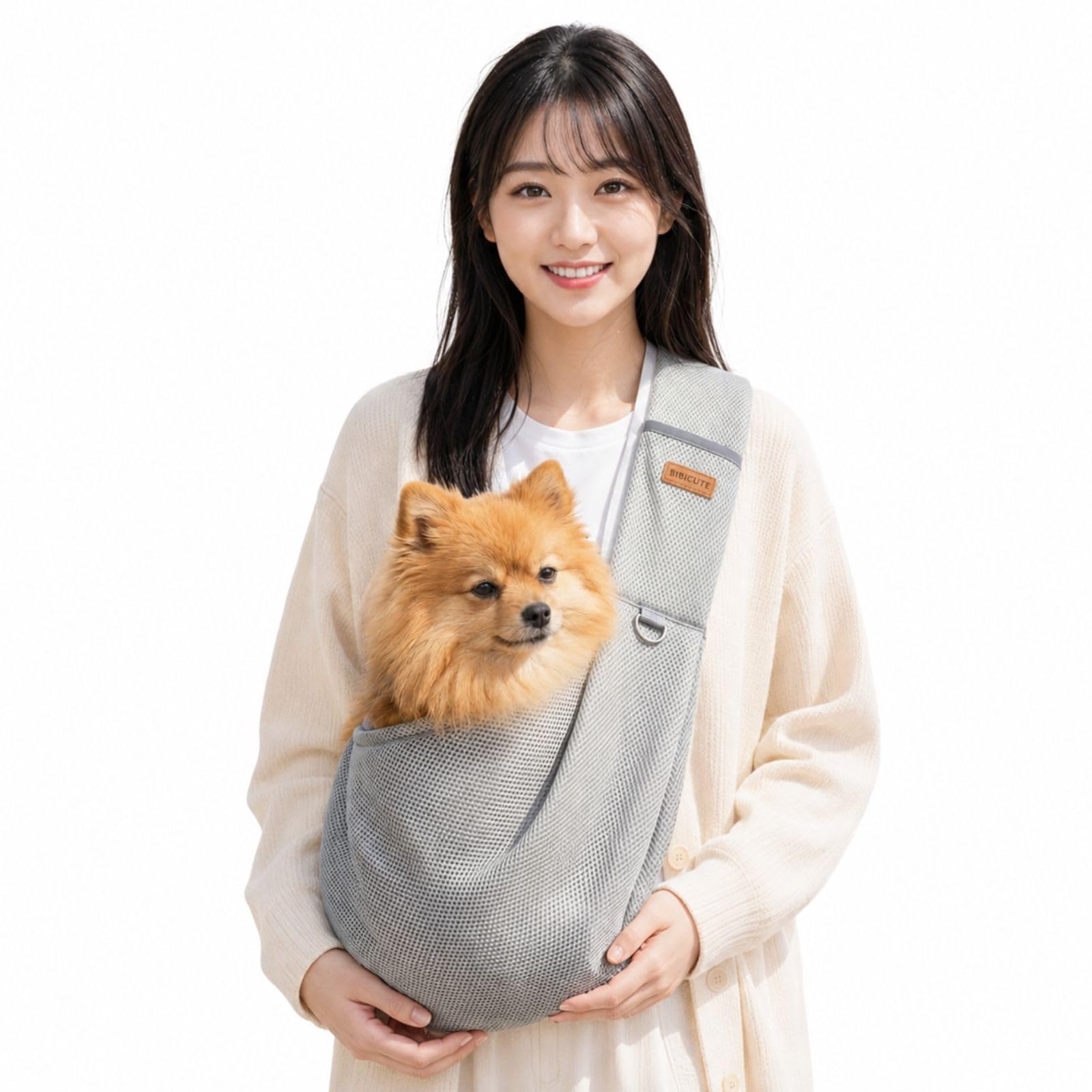 Amazon.co.jp: ペットスリング メッシュ 長さ調節可能 犬 抱っこ紐