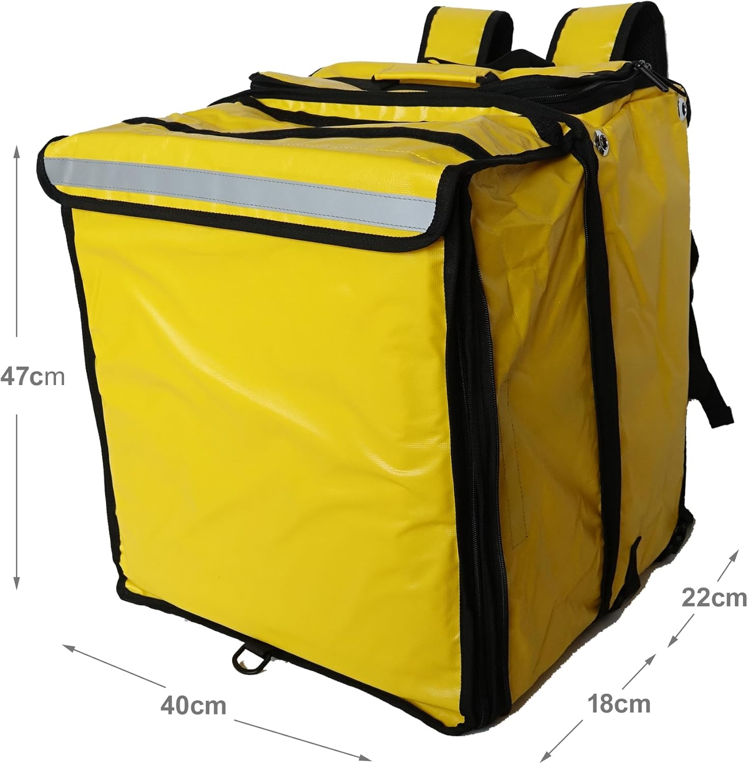 PK-GV: Extendable Food Delivery Rucksacks, Flexible Pizza Takeaway Bags, Delivery Backpacks with Cup Holders,Yellow