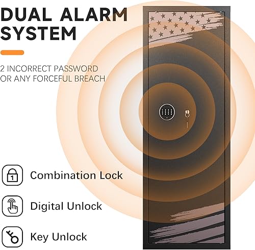 Miniatura 3 de INTERGREAT Caja fuerte para rifle de pistola 10-12 para el hogar, rifles y pistolas, cajas fuertes largas para rifle y escopeta, escopetas de acceso