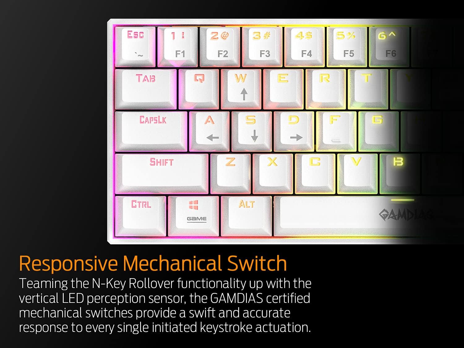 GAMDIAS Hermes E3 RGB Keyboard Responsive Mechanical Switch