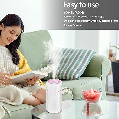 Miniatura 4 de CHOUWEEK Car Air Diffusers Humidifier for Essential Oils,USB Aroma Diffuser,Mini Aromatherapy Diffuser,Scent Cool Mist Defuser,7Color Changing