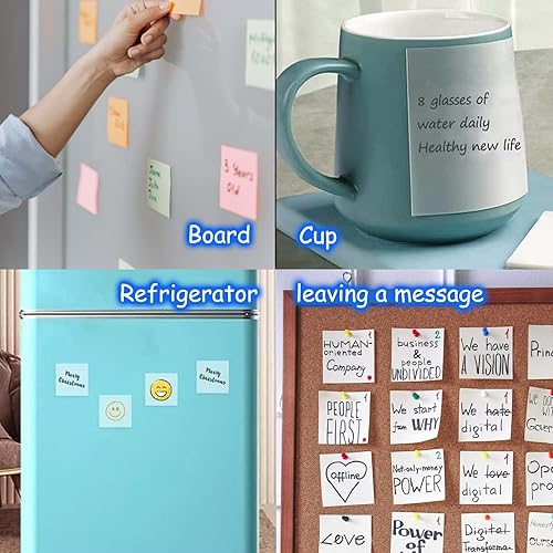 Miniatura 7 de Transparent Sticky Notes, 600 Sheets Clear Sticky Notes Tabs Set, Waterproof Clear Self-Sticky Annotation for Planner Memo,Page Markers,Index,Bible