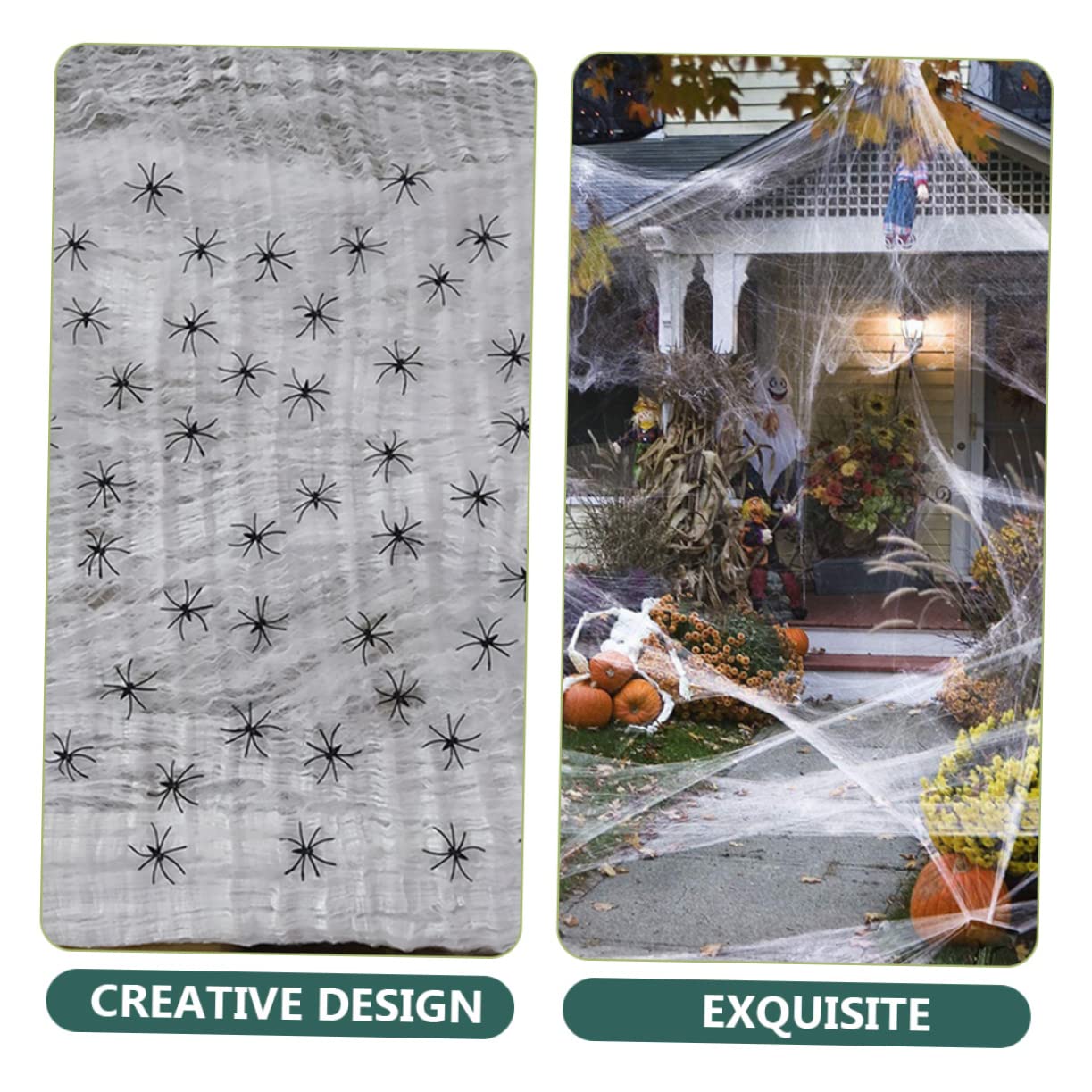 HANABASS 5sets Decorazioni Spaventose per Halloween Ragnatele con Ragni Finti per Festa e Casa Infestata di Ragnatele e Ragni Atmosfera Inquietante per Eventi e Feste Tema