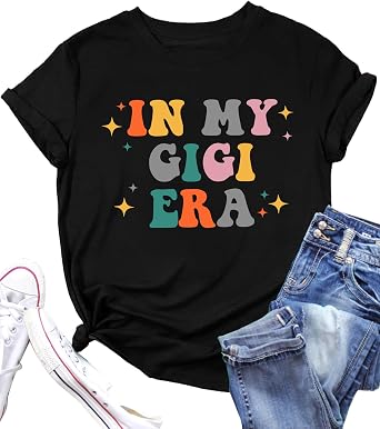 Grandma Shirts Women Grandmother Heart Printed Tshirt Floral Mama Casual Tee Mother Short Sleeve Top Shirt