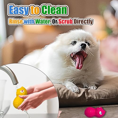 Miniatura 7 de Juguetes chirriantes para perros pequeños, bolas chirriantes de látex natural para cachorros y perros pequeños Suave, seguro e interactivo,