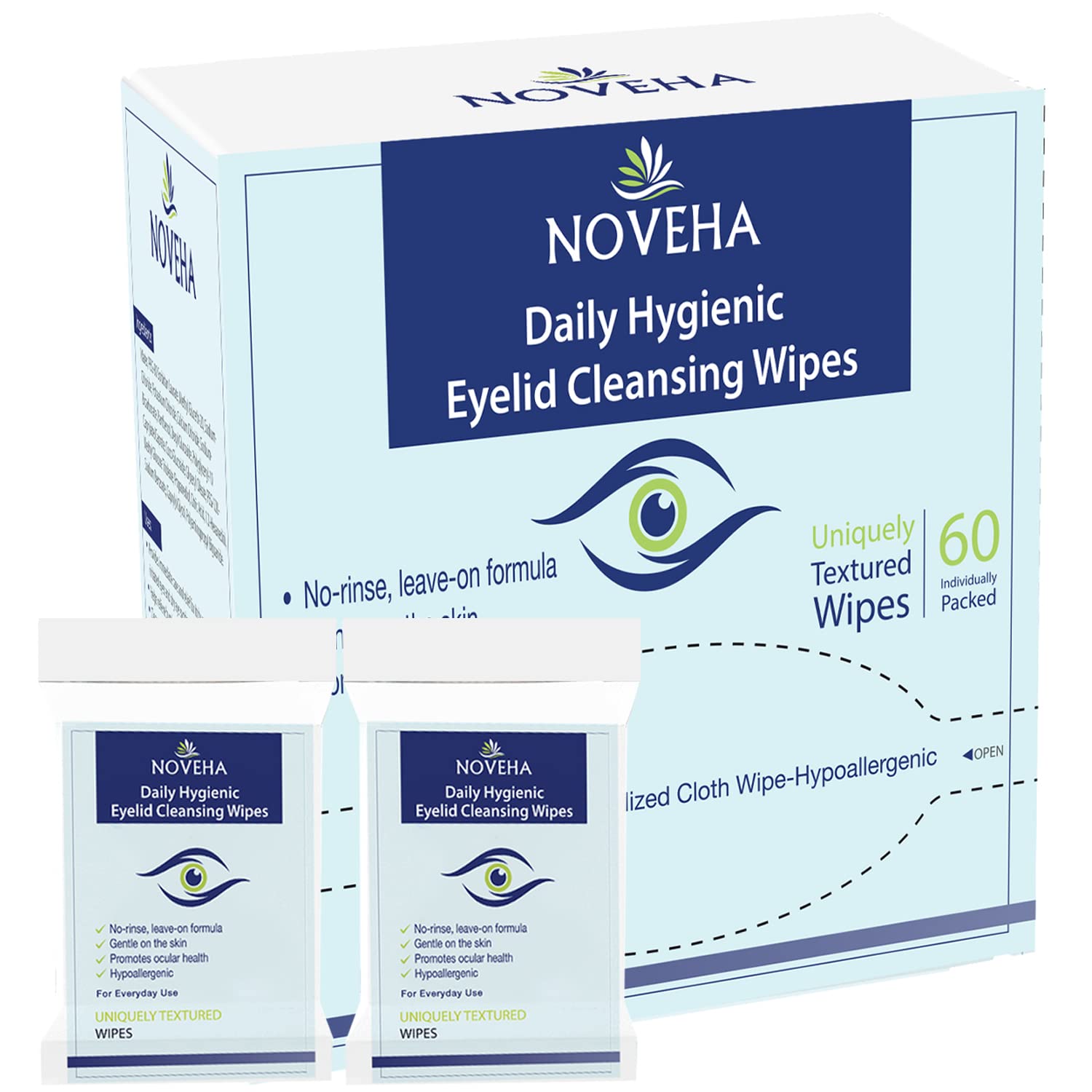 Buy NOVEHA Daily Hygienic Eyelid & Lash Wipes For Blepharitis & Itchy