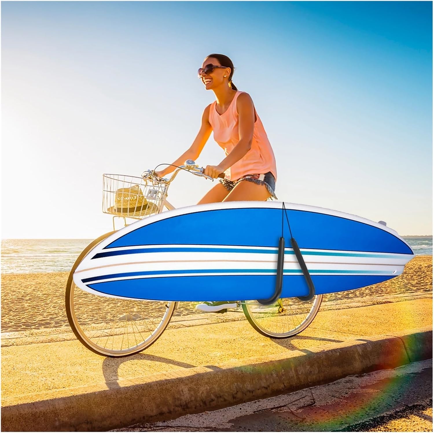 Surfboard Rack for Bicycle Bike Surfing Board Carrier Rack Holder Outdoor Entertainment Accessories for Indoor Outdoor