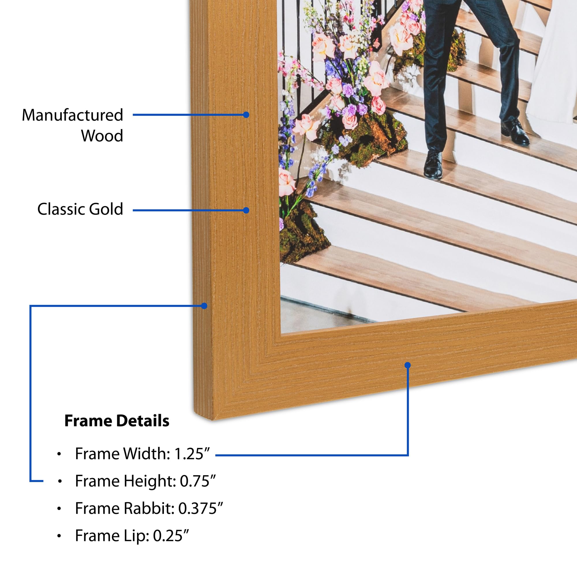 Amazon.com - ArtToFrames 24x34 inch Classic Gold Picture Frame