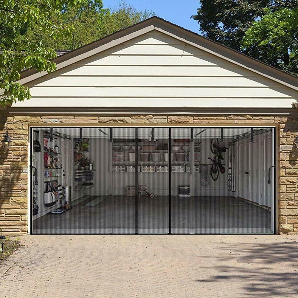 DuoAndDuo Garage Door Screen 16x8ft for 2 Car Garage, Heavy
