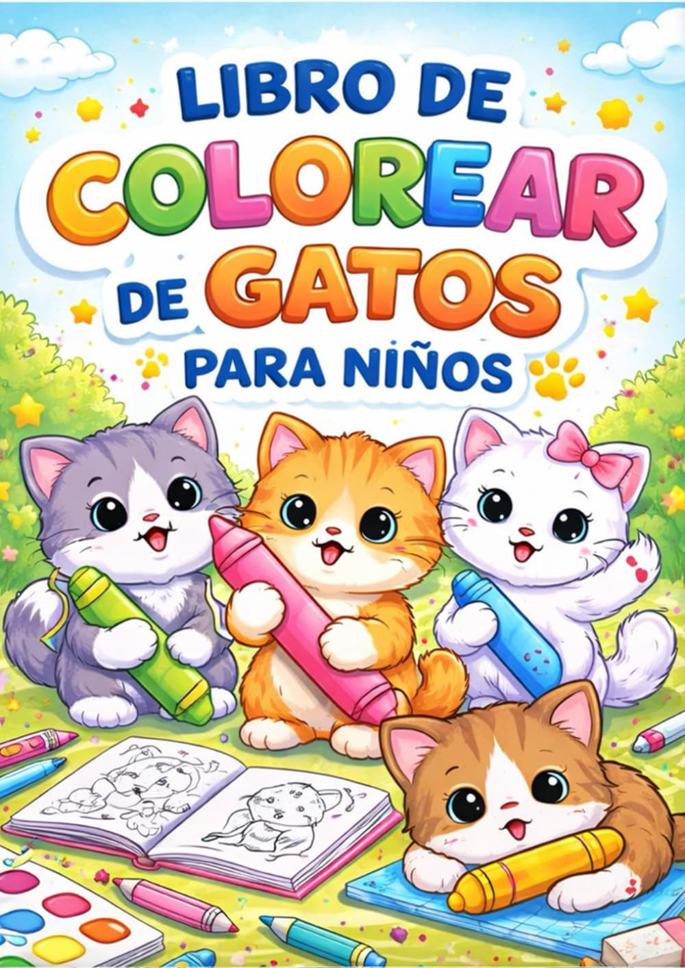Libro de Colorear de Gatos para Niños (4–12 años): Libro de Colorear de Gatos para Niños (4–12 años)