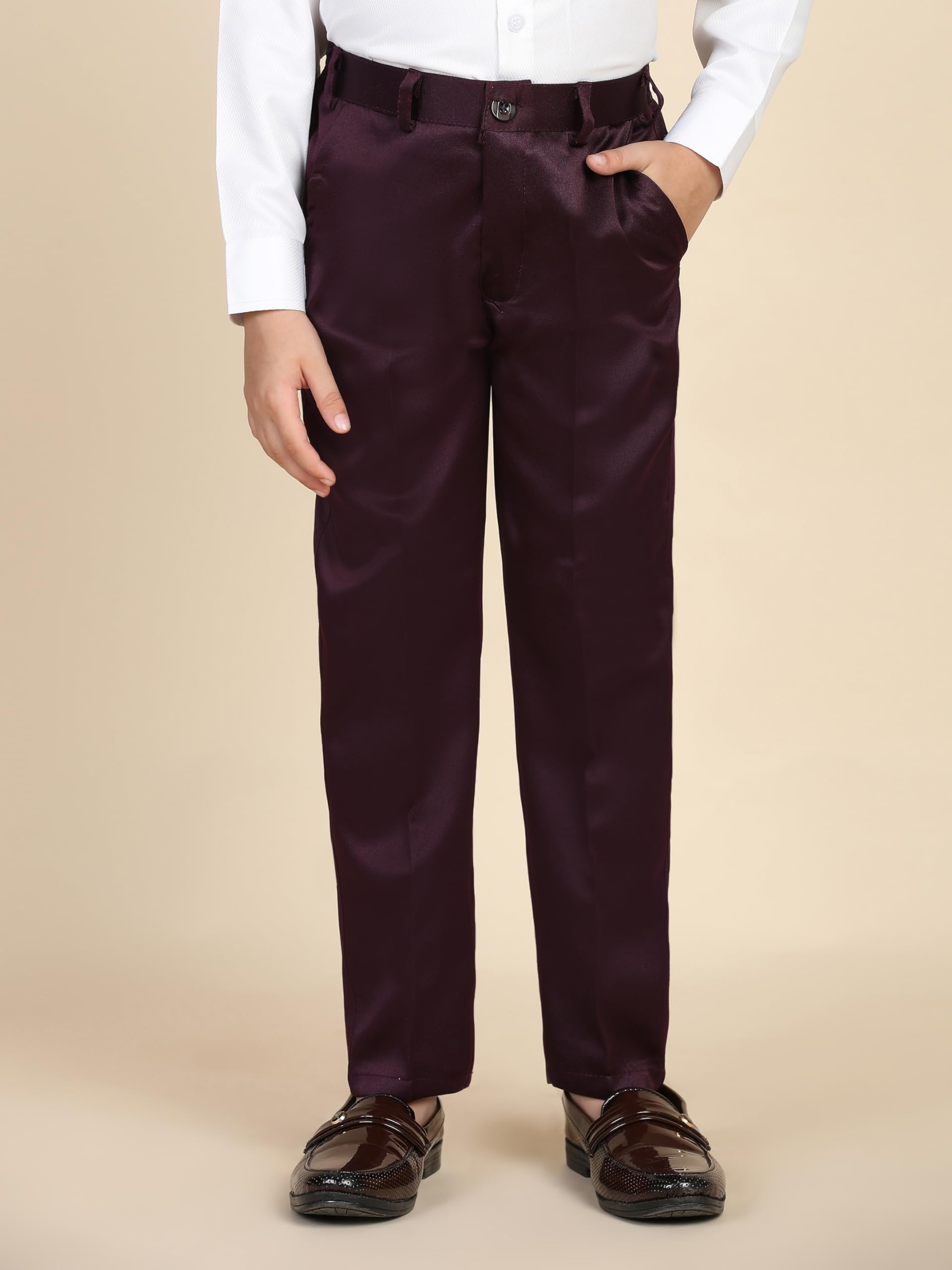 Pro-Ethic Style Developer 5 Piece Boys Suit Set for Kids Wedding Outfit | Set of Shirt, Pants, Coat, Waistcoat and Tie for Kids, Wine, 15-16 Years - Image 9 thumbnail