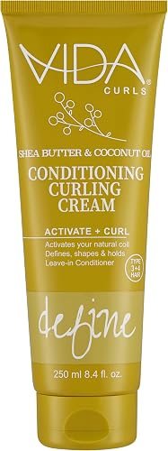 Curls Conditioning Curling Cream, 250ml, For Kinky Curly Coily Hair, with Shea Butter & Coconut Oil, Defines & Enhances Natural Curls