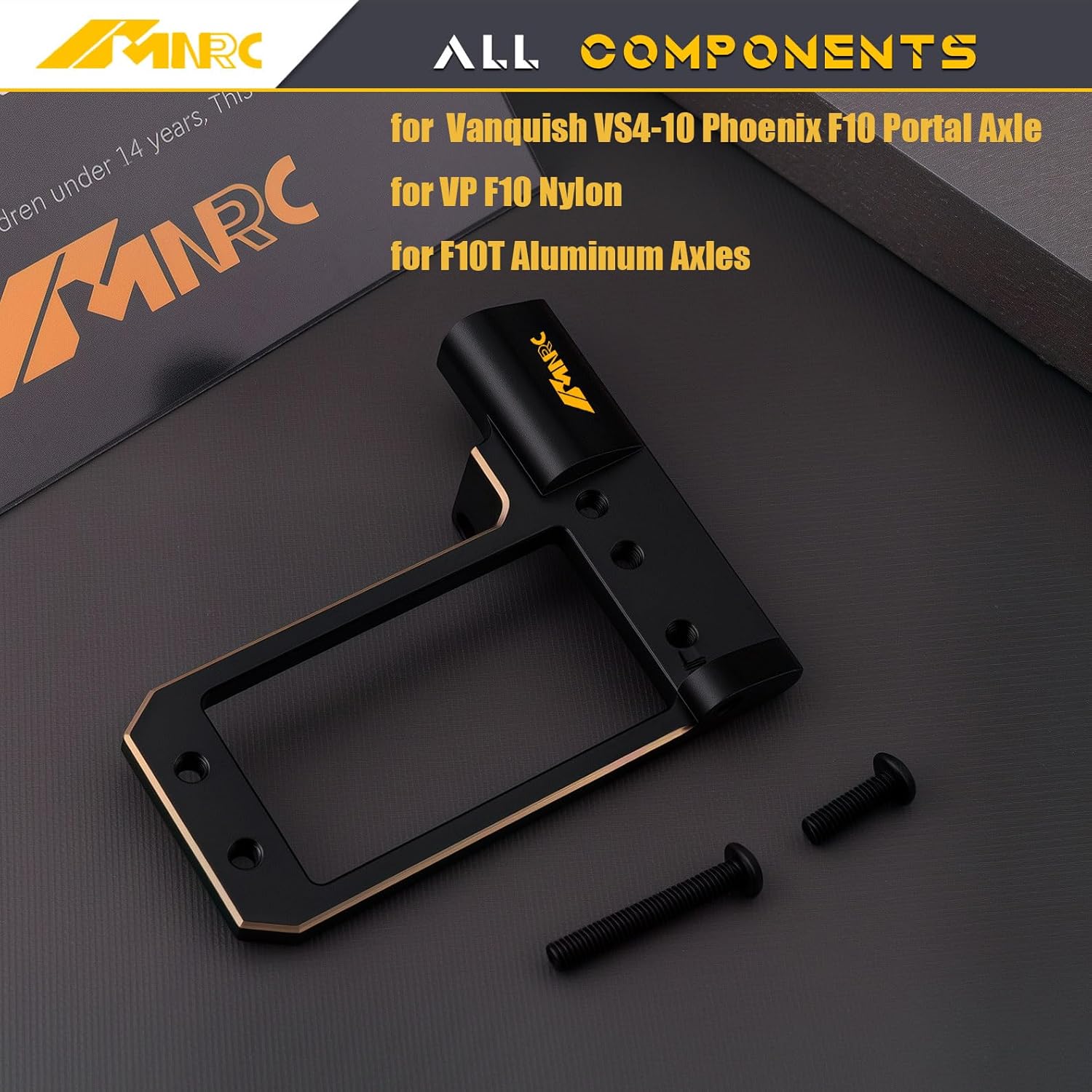 Brass Increase Weight Steering Servo Mount Plate for Vanquish VS4-10 Phoenix F10 Portal Axle Fits VP F10 Nylon Axle F10T Aluminum Axles RC Crawler Upgrades Part