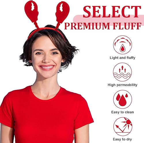 Miniatura 3 de Crowye Diademas de langosta, 12 piezas de cangrejo y cangrejo de cangrejo y garras de langosta, accesorio para el cabello para disfraz de animales,