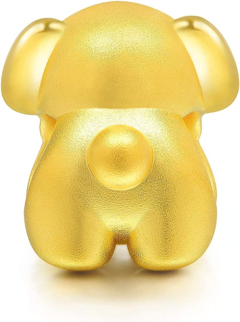 CHOW SANG SANG 999 24K Gold Charme Cute Dog Charm Bracelet for Women 89806C