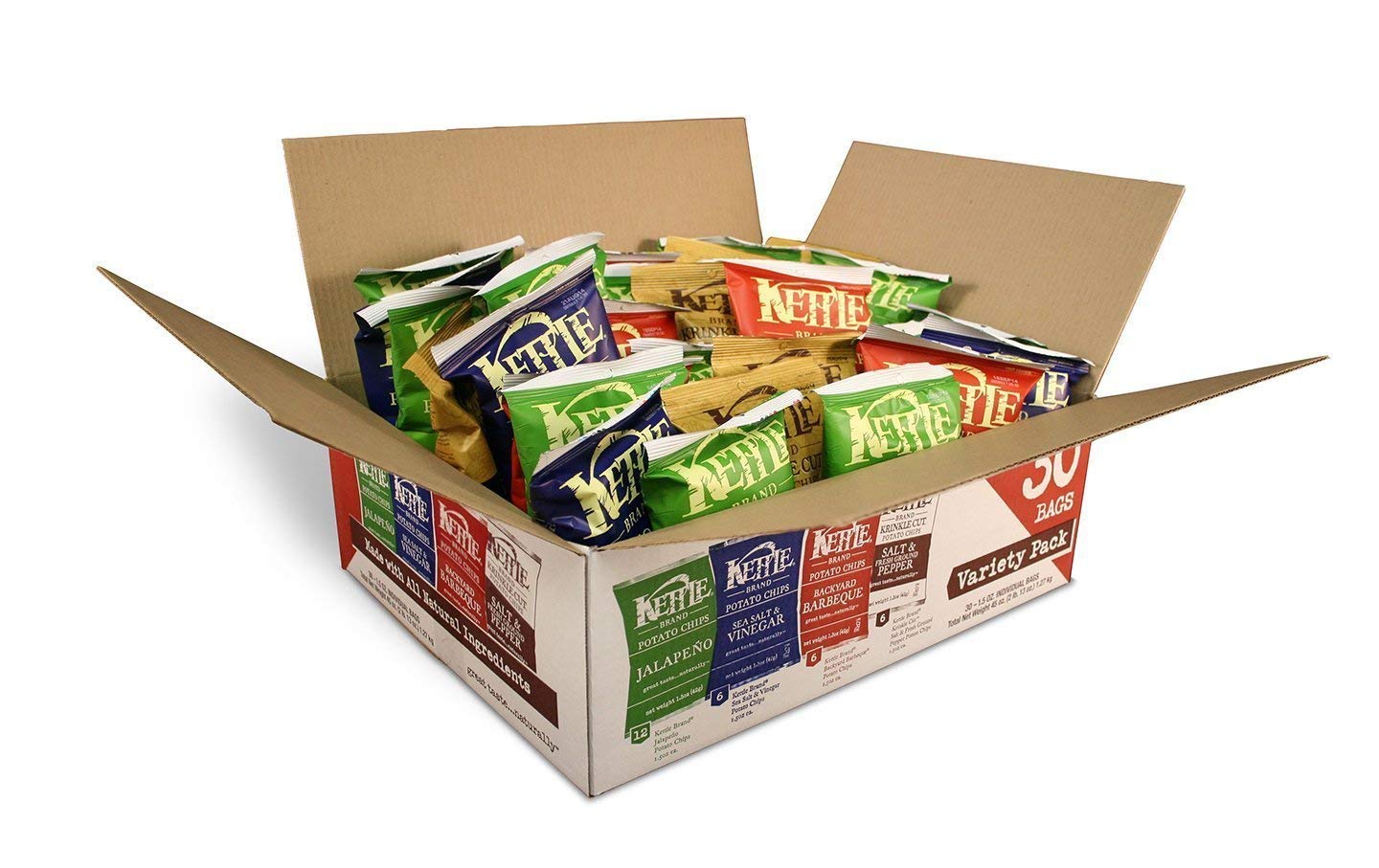 Buy Kettle Brand Potato Chips Variety Pack, Sea Salt & Vinegar, Krinkle