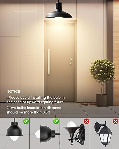 Miniatura 4 de Paquete de 3 bombillas LED con sensor de movimiento, 13 W, 1100 lm, luces de anochecer y amanecer, A19 E26 2700 K, iluminación LED para interiores,