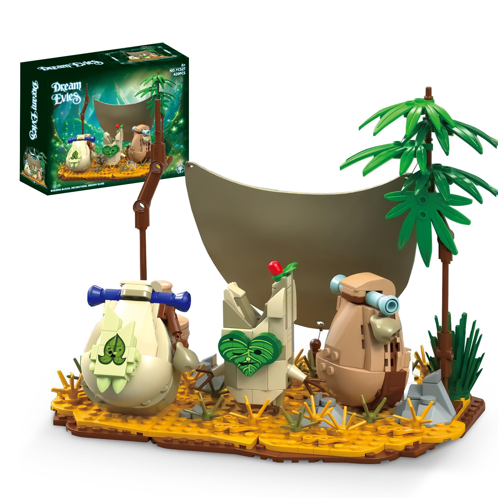 QGGQ Zelda Koroks Building Set- Compatible with Lego for Adults, Link’s Forest Spirit Companion Rescue Set for BOTW Fans, Great Toys Gifts for Fans Adults