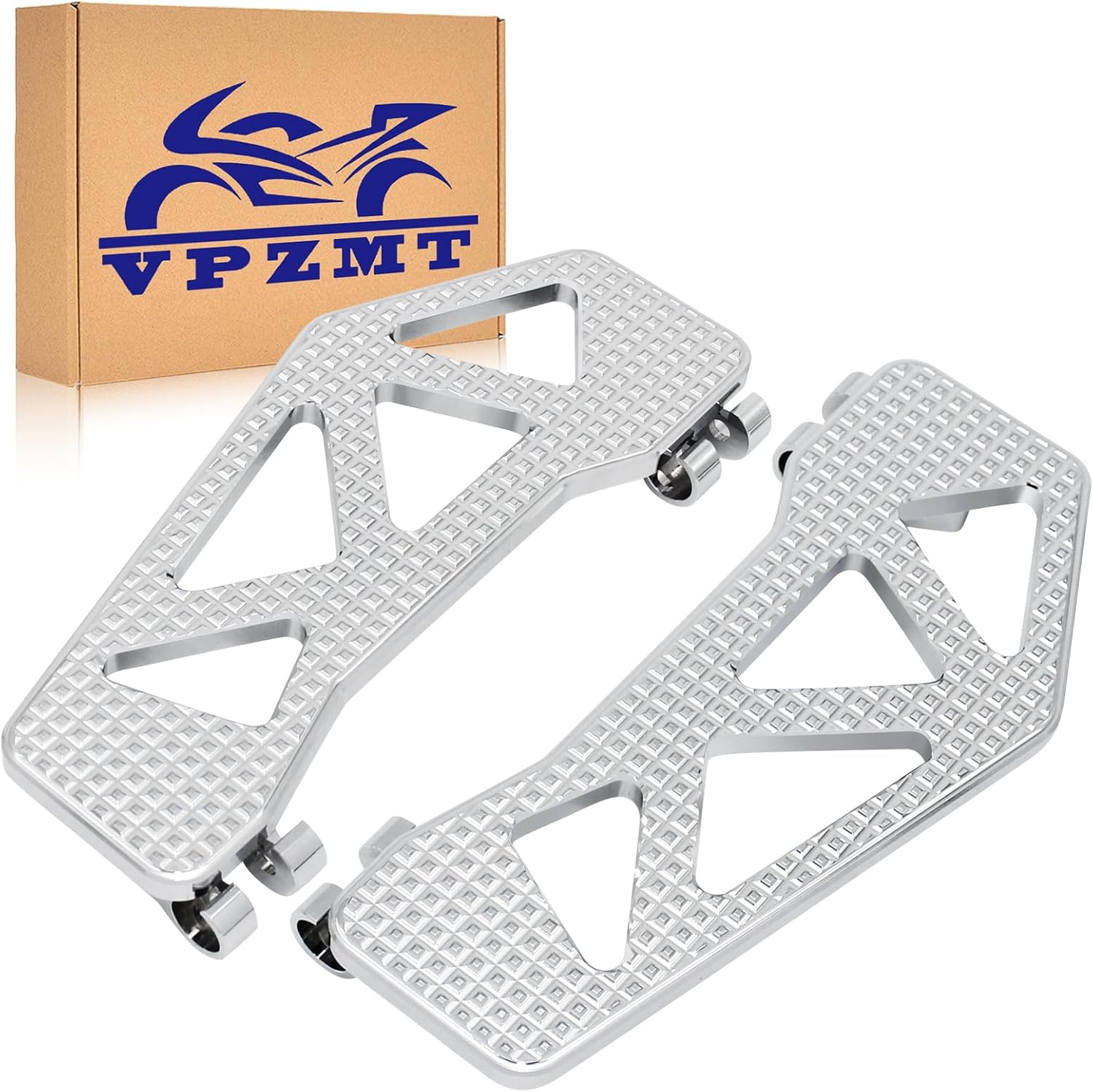 Chrome Driver Floorboards, Motorcycle Rider Footboards Front Footpegs for Harley Road king/Road glide/Street glide/Electra glide/Tri glide 1999-2025 & Softail 86-17 & '09-Later Trike