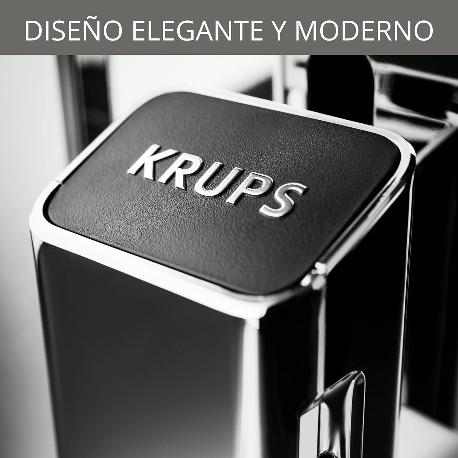 Krups EA891D Evidence Cafetera automática, de 2.1 litros, inox y negro