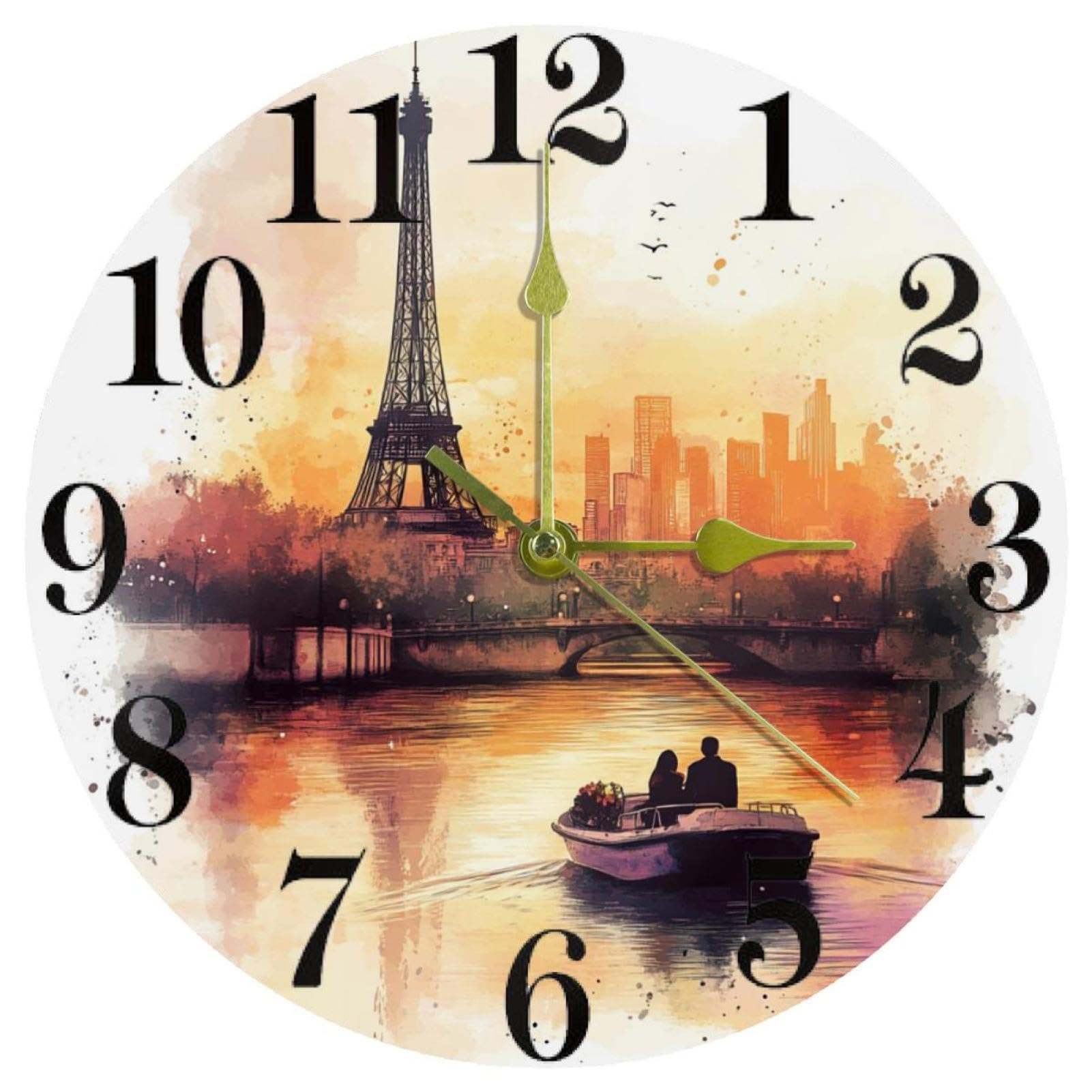 Horloge murale ronde silencieuse sans tic-tac pour chambre et école