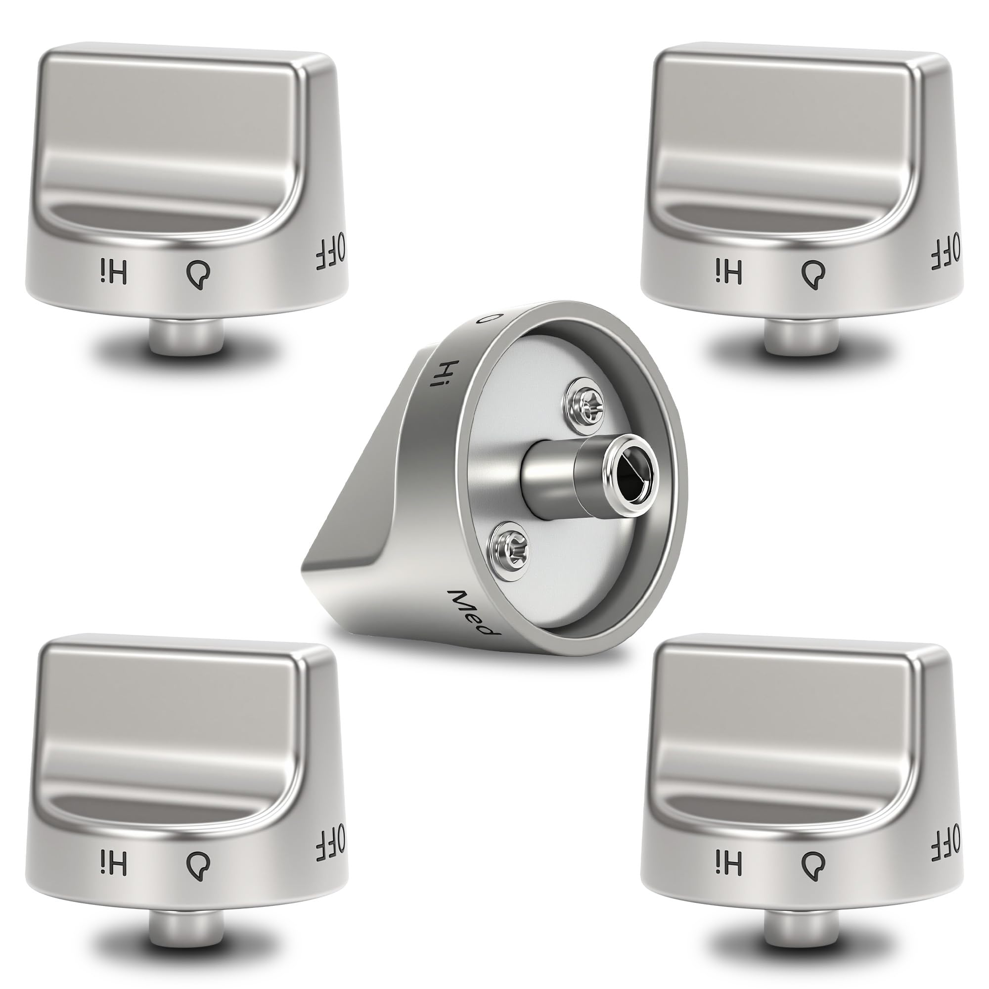 W11239985 Stove Knobs Compatible with Whirlpool Gas Range Oven - 5 Pack