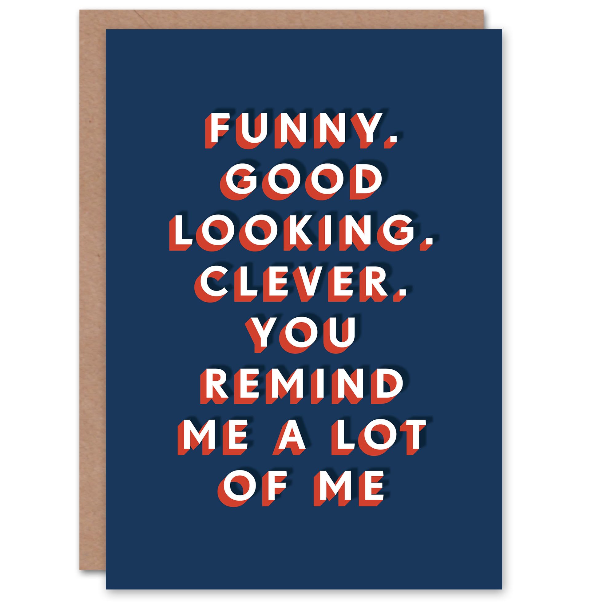 Artery8 Men's Funny Birthday Card - Dark Blue