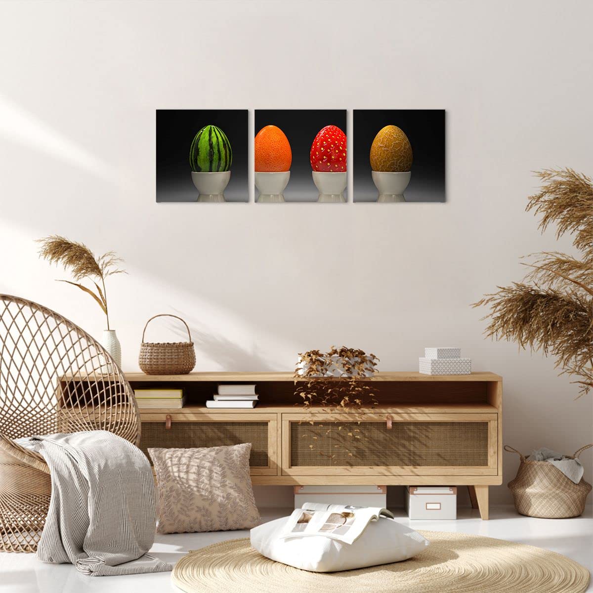 Impression sur Toile 100x40cm Tableaux Image Verre céramique nourriture