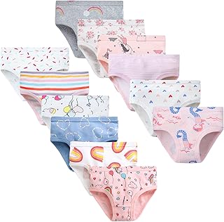 Bragas para niña Paquete de 12 algodón Braguitas Suave y cómodo