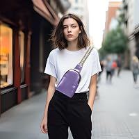 Amazon.com | Periwinkle Purple Sling Bag for Women Men Fanny  display picture 1